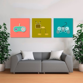 Foto 1 | Foto 1 | 3 Cuadros Decorativo Gamer Para Sala, Recamara, Oficina