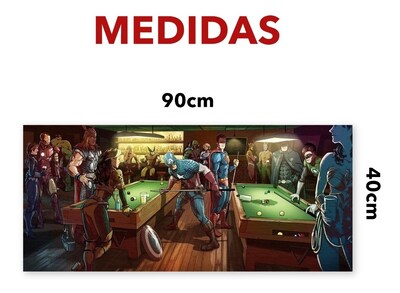 Foto 4 | Foto 4 | Marvel Vs Dc Billar Cuadro Decorativo Canvas 4k Premium