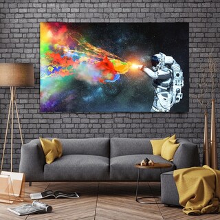 Foto 2 | Foto 2 | Cuadro Moderno Astronauta Colors Splash En Canvas Artistico Con Bastidor Estilo Galeria Impresión Hd Tintas Ecológicas