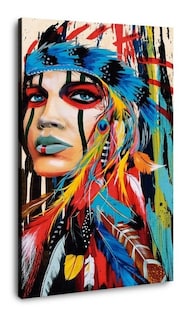 Foto 1 | Foto 1 | Cuadro Arte Moderno Mujer Etnico Decorativo Lienzo Canvas A
