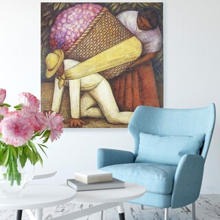 Foto 2 | Foto 2 | Cuadro Canvas Decorativo Cargador De Flores 90x90 Cm