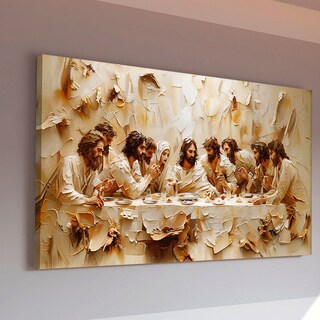 Foto 1 | Foto 1 | Cuadro Ultima Cena En Lienzo Canvas Opción De Marco Flotante