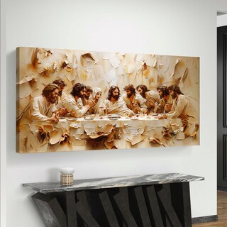 Foto 4 | Foto 4 | Cuadro Ultima Cena En Lienzo Canvas Opción De Marco Flotante