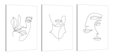 Foto 5 | Foto 5 | Set Cuadros Decorativos Rostros Lineal Minimalista Moderno