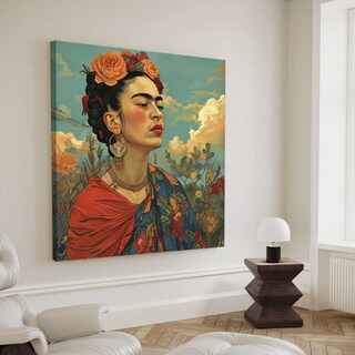 Foto 1 | Foto 1 | Cuadro Canvas Frida Kahlo Grande En Lienzo Artistico Con Bastidor Tintas Ecológicas Alta Calidad