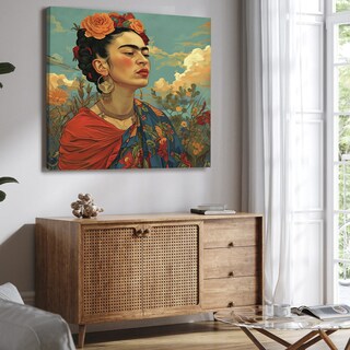 Foto 4 | Foto 4 | Cuadro Canvas Frida Kahlo Grande En Lienzo Artistico Con Bastidor Tintas Ecológicas Alta Calidad