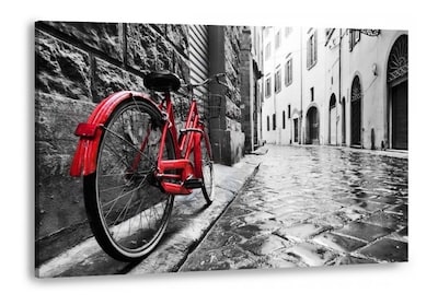Foto 1 | Foto 1 | Cuadro Bicicleta Retro Vintage En Lienzo Canvas Con Bastidor