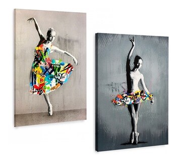 Foto 1 | Foto 1 | Set Cuadros Bailarinas Ballet Lienzo Canvas Con Bastidor