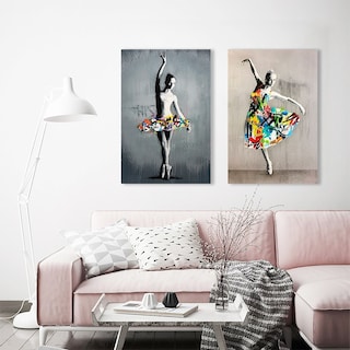 Foto 2 | Foto 2 | Set Cuadros Bailarinas Ballet Lienzo Canvas Con Bastidor
