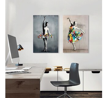 Foto 3 | Foto 3 | Set Cuadros Bailarinas Ballet Lienzo Canvas Con Bastidor