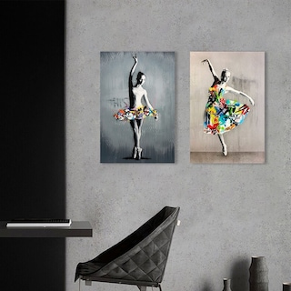 Foto 5 | Foto 5 | Set Cuadros Bailarinas Ballet Lienzo Canvas Con Bastidor