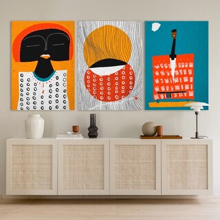Foto 1 | Foto 1 | Set Cuadros Africanas Abstracto Moderno En Canvas Minimalist