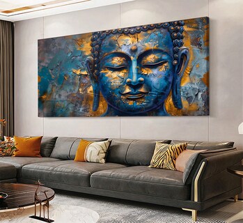 Foto 3 | Foto 3 | Cuadro Buda Elegante Moderno Minimalista Grande En Canvas