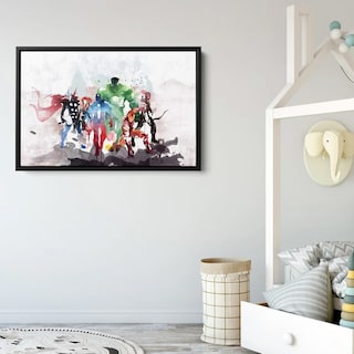 Foto 5 | Foto 5 | Cuadro Canvas Marvel Avengers Acuarela Arte Decoración Niños Color Marvel Avengers Watercolor Armazón Bastidor
