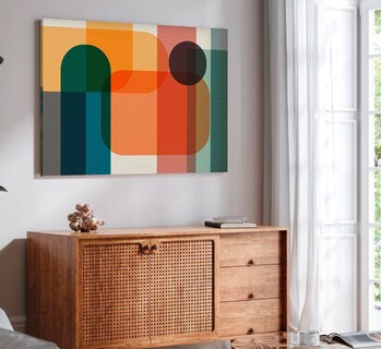 Foto 4 | Foto 4 | Cuadros Decorativos Abstractos Modernos Coloridos En Canvas Color New Wave Armazón Bastidor Madera