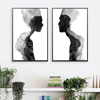 Foto 3 | Foto 3 | Cuadros Decorativos Minimalistas Él Y Ella Canvas Premium