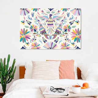 Foto 1 | Foto 1 | Cuadro Decorativo Arte Mexicano Huichol Otomí Lienzo Canvas Artístico No Sintético Tintas Ecologica