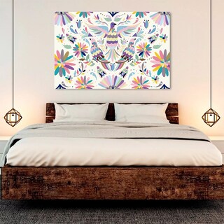 Foto 2 | Foto 2 | Cuadro Decorativo Arte Mexicano Huichol Otomí Lienzo Canvas Artístico No Sintético Tintas Ecologica