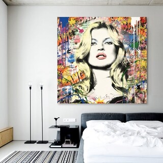 Foto 2 | Foto 2 | Cuadro Canvas Grafitti Arte Banksy Brainwash Kate Moss