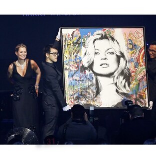 Foto 3 | Foto 3 | Cuadro Canvas Grafitti Arte Banksy Brainwash Kate Moss