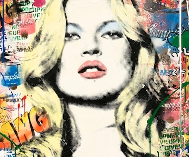 Foto 4 | Foto 4 | Cuadro Canvas Grafitti Arte Banksy Brainwash Kate Moss