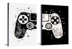 Decoracion Gamer Joystick Acuarela Set Cuadros Playstation
