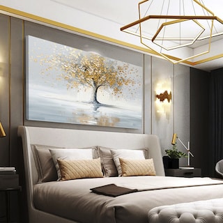Foto 1 | Foto 1 | Cuadro Decorativo Arbol De La Vida Estilo Dorado Moderno Hd