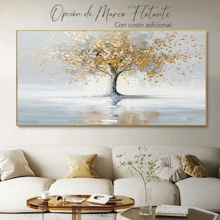 Foto 3 | Foto 3 | Cuadro Decorativo Arbol De La Vida Estilo Dorado Moderno Hd