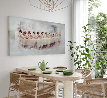 Foto 2 | Foto 2 | Cuadro Ultima Cena En Lienzo Canvas Opción De Marco Flotante