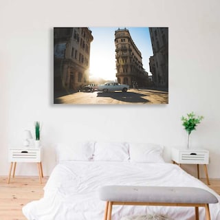 Foto 4 | Foto 4 | Cuadro Carro Vintage Cuba Sala Recamara Canvas Grueso 60x90 Color Multicolor Armazón Bastidor