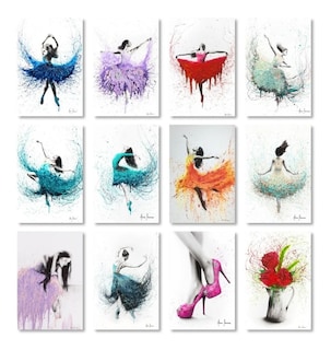 Foto 2 | Foto 2 | Cuadros Bailarinas Ballet Moderno Abstracto En Canvas Color Armazón Bastidor