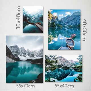 Foto 4 | Foto 4 | Cuadros Paisajes Modernos Lagos Montañas Viaje Set Canvas Hd