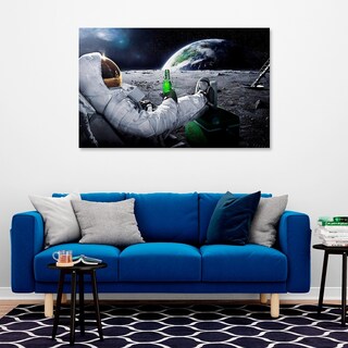 Foto 2 | Foto 2 | Cuadro Astronauta Con Cerveza Grande Con Marco