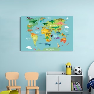 Foto 2 | Foto 2 | Cuadro De Dinosaurios Para Cuarto Bebé Niños En Tela Canvas