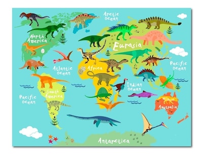 Foto 5 | Foto 5 | Cuadro De Dinosaurios Para Cuarto Bebé Niños En Tela Canvas