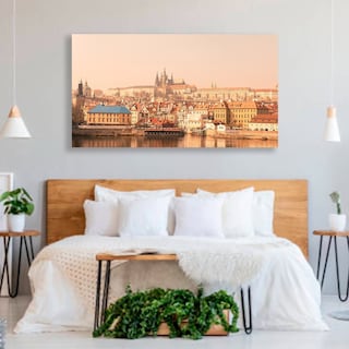 Foto 4 | Foto 4 | Cuadro Castillo De Praga Vintage Sala Recamara Canvas Ciudad