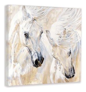 Foto 3 | Foto 3 | Cuadro Pintura Caballos Moderno Estilo Oleo En Canvas