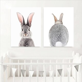Foto 1 | Foto 1 | Set Cuadros Canvas Infantil Decoración Cuarto Bebé Conejito