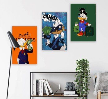 Foto 2 | Foto 2 | Cuadros Alec Monopoly Money Arte Callejero Modernos Canvas
