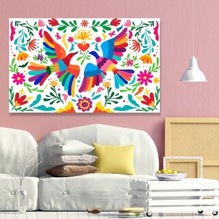 Foto 3 | Foto 3 | Cuadro Arte Huichol Otomí Mexicano En Canvas Con Bastidor