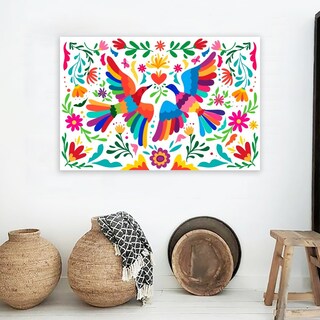 Foto 4 | Foto 4 | Cuadro Arte Huichol Otomí Mexicano En Canvas Con Bastidor
