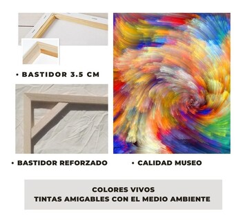 Foto 4 | Foto 4 | Cuadro Monalisa Arte Pop Moderno Canvas Grueso 90x120cm