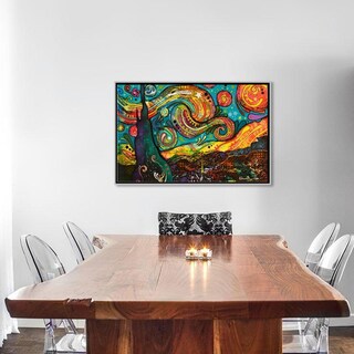 Foto 5 | Foto 5 | Cuadro Noche Estrellada Moderno Colores Canvas Estilo Galery