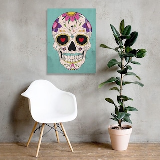 Foto 2 | Foto 2 | Cuadro Calavera Arte Dia De Muertos Calaverita En Canvas