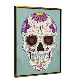 Foto 3 | Foto 3 | Cuadro Calavera Arte Dia De Muertos Calaverita En Canvas