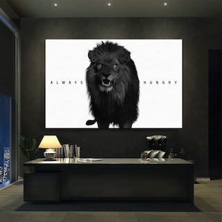 Foto 1 | Foto 1 | Canvas Leon Always Hungry Money Oficina 140x90 Premium