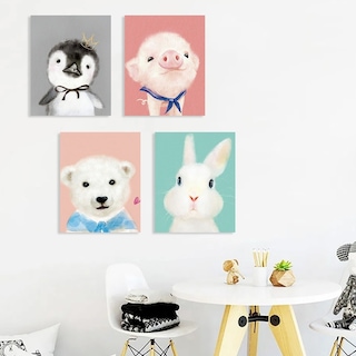 Foto 2 | Foto 2 | Set Cuadros Tela Canvas Cuarto Bebé Animales Envio Gratis