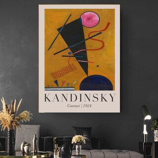 Foto 1 | Foto 1 | Cuadros W. Kandinsky 110x80 Cm En Lienzo Canvas Artistico No Sintetico Con Bastidor Reforzado Listo Para Colgar