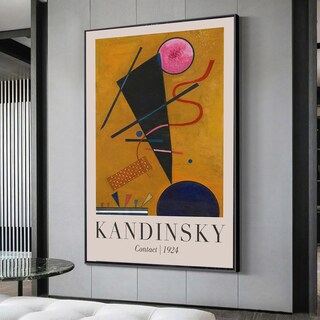 Foto 4 | Foto 4 | Cuadros W. Kandinsky 110x80 Cm En Lienzo Canvas Artistico No Sintetico Con Bastidor Reforzado Listo Para Colgar