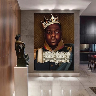 Foto 1 | Foto 1 | Cuadro Hip Hop Biggie Smalls Crown Notorious Canvas 120x80cm